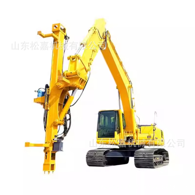 Excavación y mejora de pilotes fotovoltaicos en ingeniería de construcción de centrales eléctricas fotovoltaicas perforación de roca máquina de división excavadora y mejora de máquina de perforación de agujero oculto