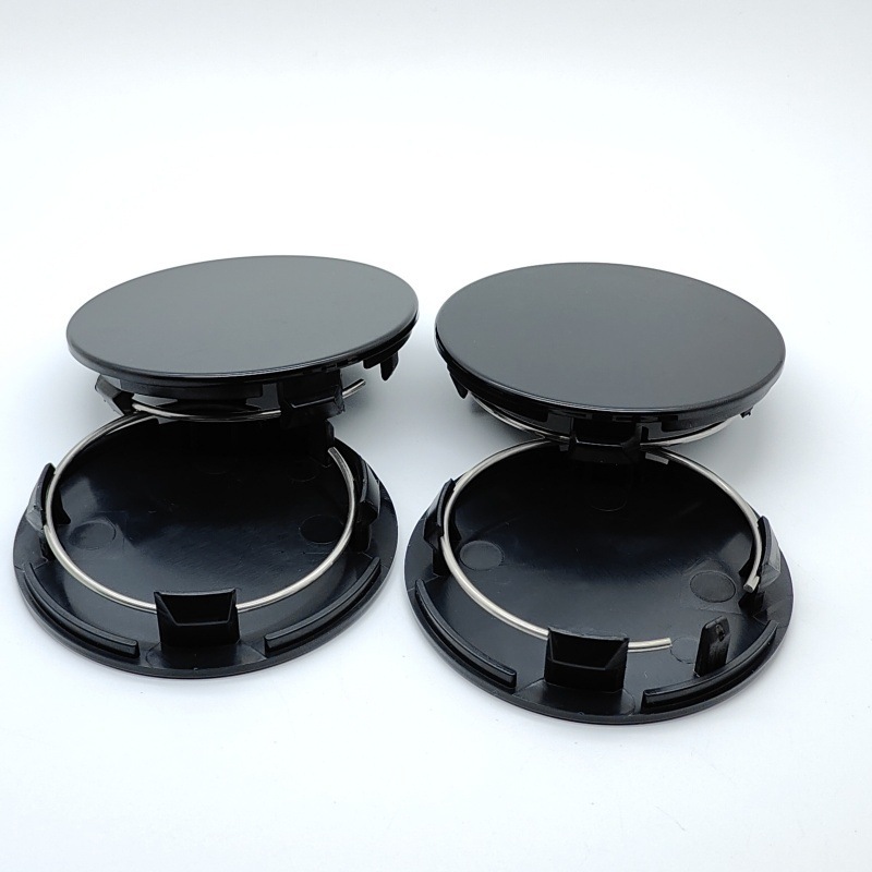 Suitable for Wheel Hub Modification, Outer Diameter 70mm, Flat Wheel Cover, Black Electroplated, Universal Cover for 60-63mm Wheels