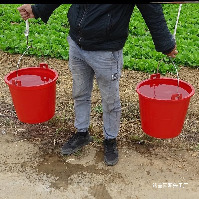 农用浇菜水桶牛筋胶桶粪桶尿桶挑水桶种菜桶诱蜂桶花盆耐摔垃圾桶