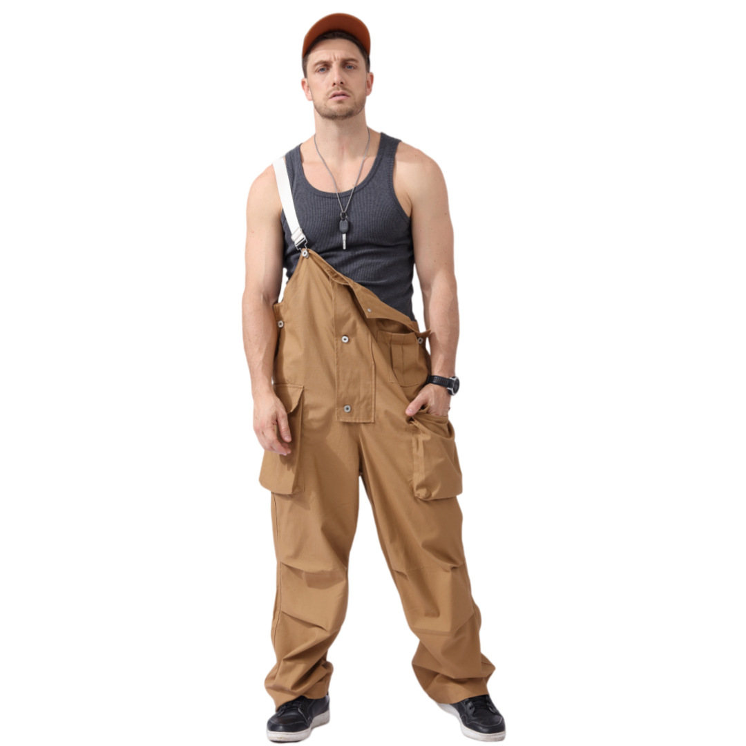 2025 Inverse Craftsman Kaha Ropa de trabajo retro japonesa Monos de bolsillo grandes para hombres y mujeres Estilo BF suelto y delgado para todos los partidos