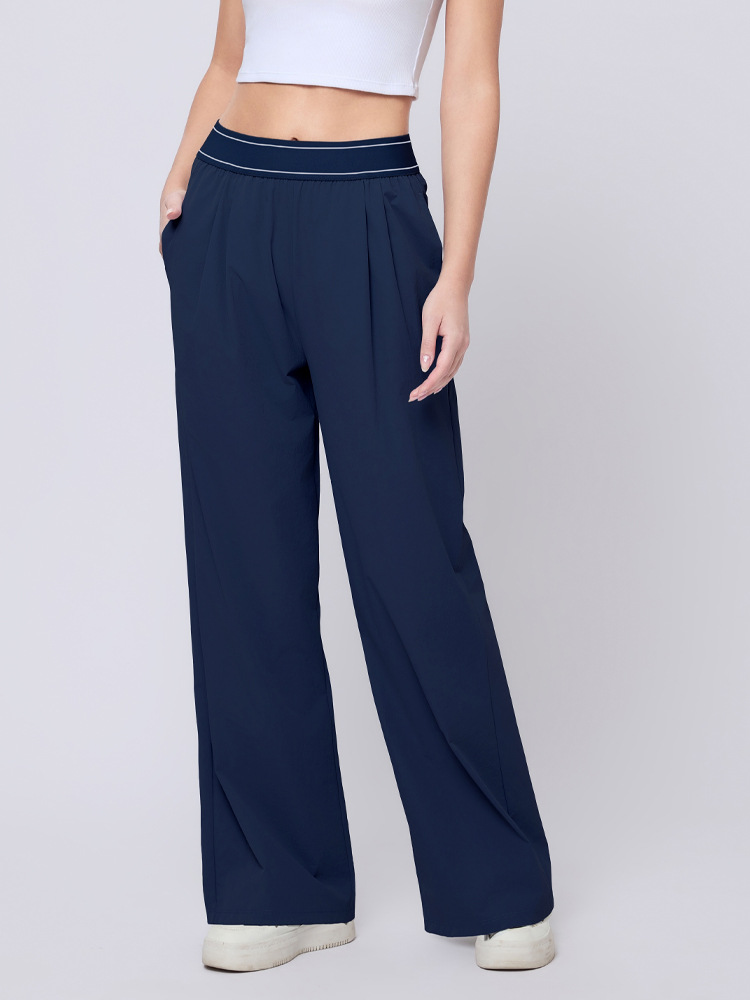 Transfronterizo exclusivo para el descanso de las mujeres, pantalones deportivos de cintura alta, rectos, ligeros, delgados, sueltos, secados rápidos, primavera y verano. image 3