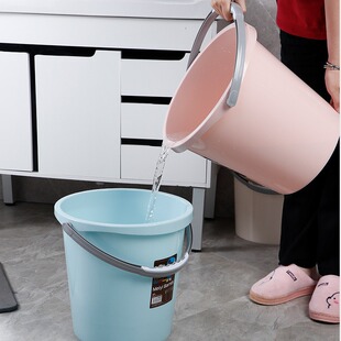 Nordic Household Portable Plastic Bucket Student Dormitory Water Storage Bucket Children's Laundry Bucket Outdoor Water Storage Fishing Bucket