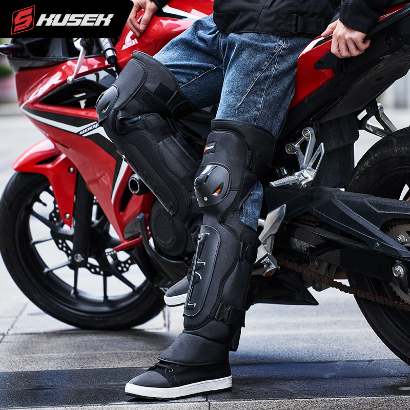 KUSEK motocicleta eléctrica de invierno largo con protector de piernas de calentamiento de lana gruesa protector de piernas de caída protector de rodillas de viento