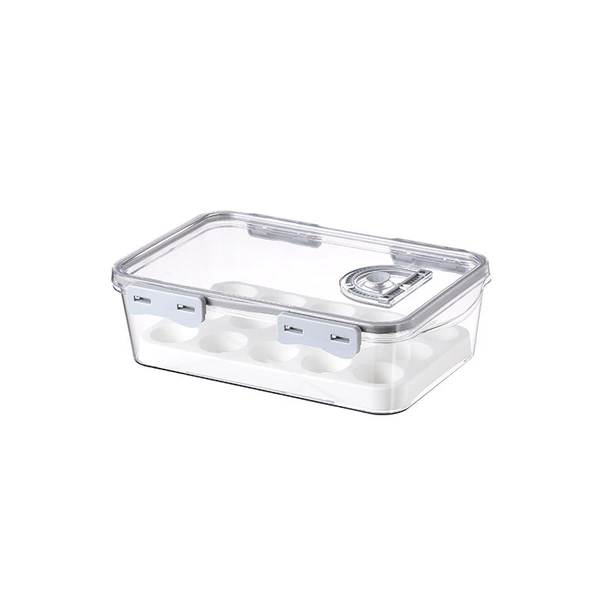 Transparent egg box gray