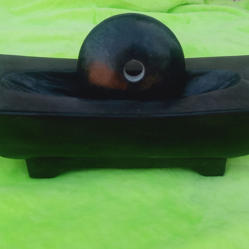 Каменная мельница в форме голубого камня около 21cm года.