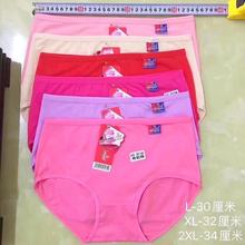 热销款有机棉大版高腰内裤大中多码舒适透气纯色抗菌女士三角裤头