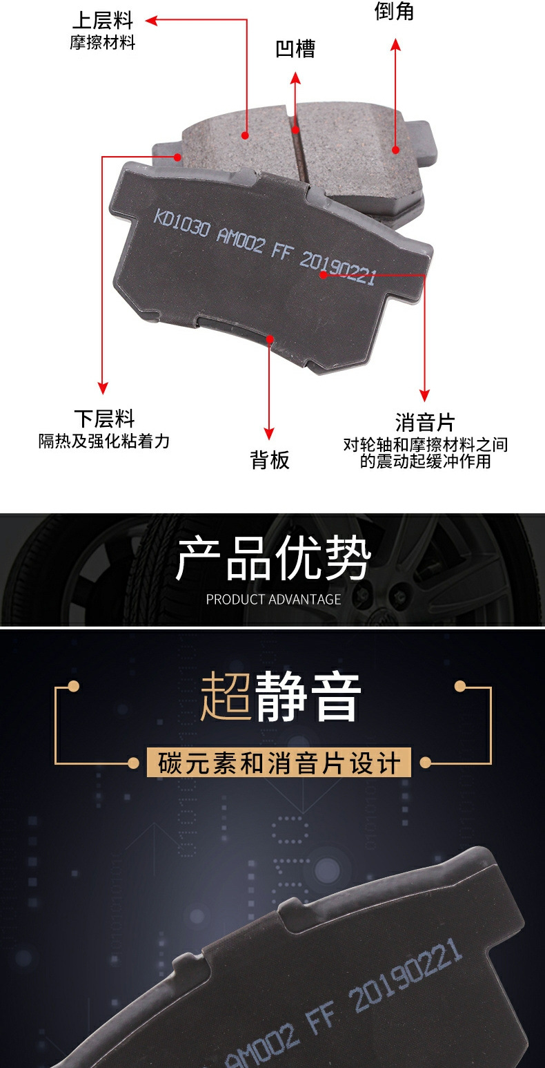 Applicable to Great Wall Haver new H6 tank 300 original front and rear brake pads leather tank 400 500 brake pads