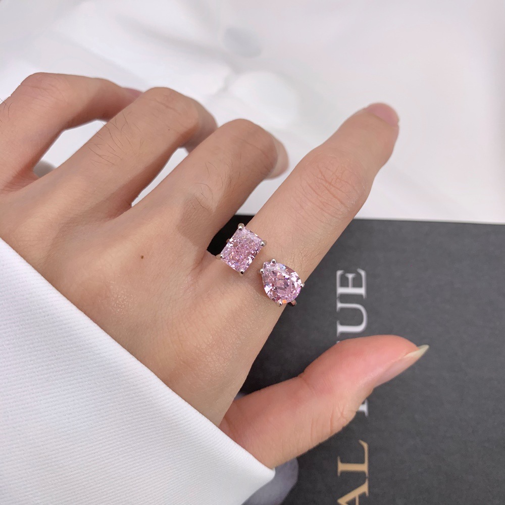 8g Weight Zircon Inlay Material Rings Classification 5, 9 Ring Size 925 Sterling Silver Zircon Water Droplets Rings