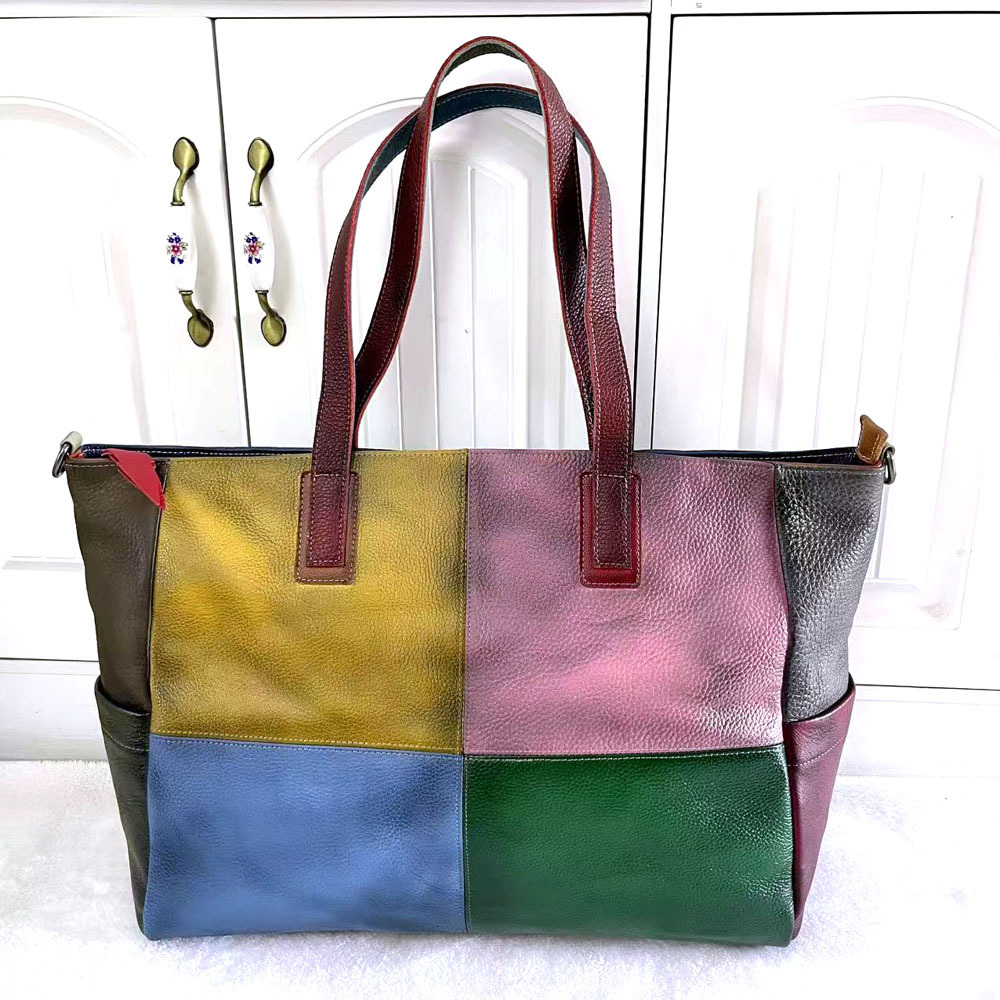 Handtasche Fir Dammen Aus Echtem Lieder Vintage Handtasch_voghion.com