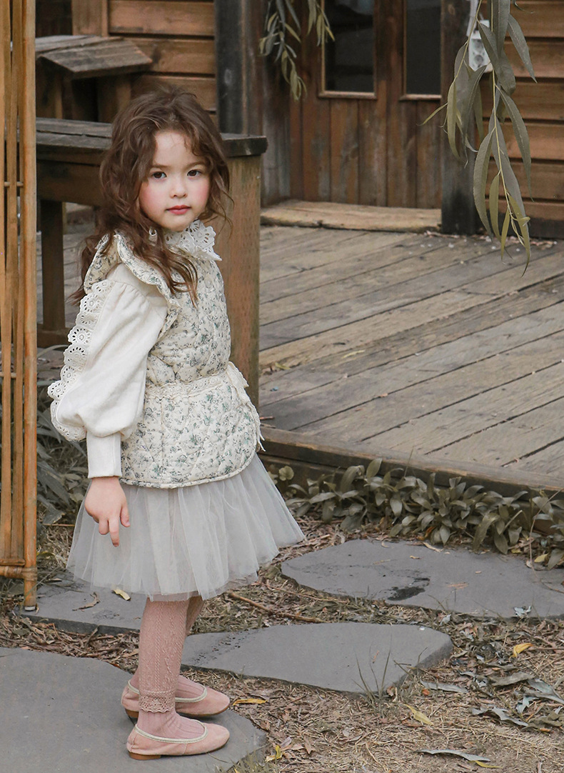 Abbigliamento per bambini Felpa con cappuccio a maniche lunghe pullover allentato in pizzo per bambina_voghion.com