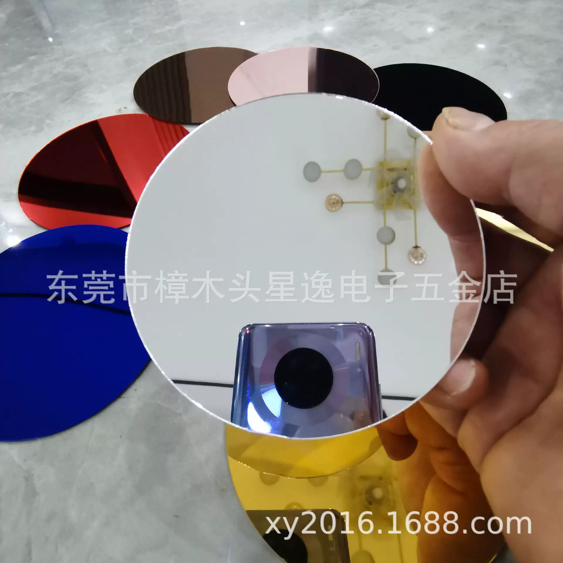 自粘圆形镜子亚克力镜面贴3D水晶立体墙贴 浴室卧室餐厅圆形镜子