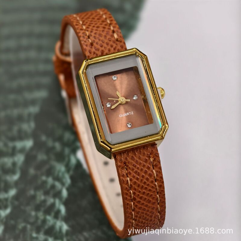 New Lola Lola Square Gold Leather Strap Retro Simple Fashion Square Women's Watch Cross-Border Foreign Trade Ladies' Watch