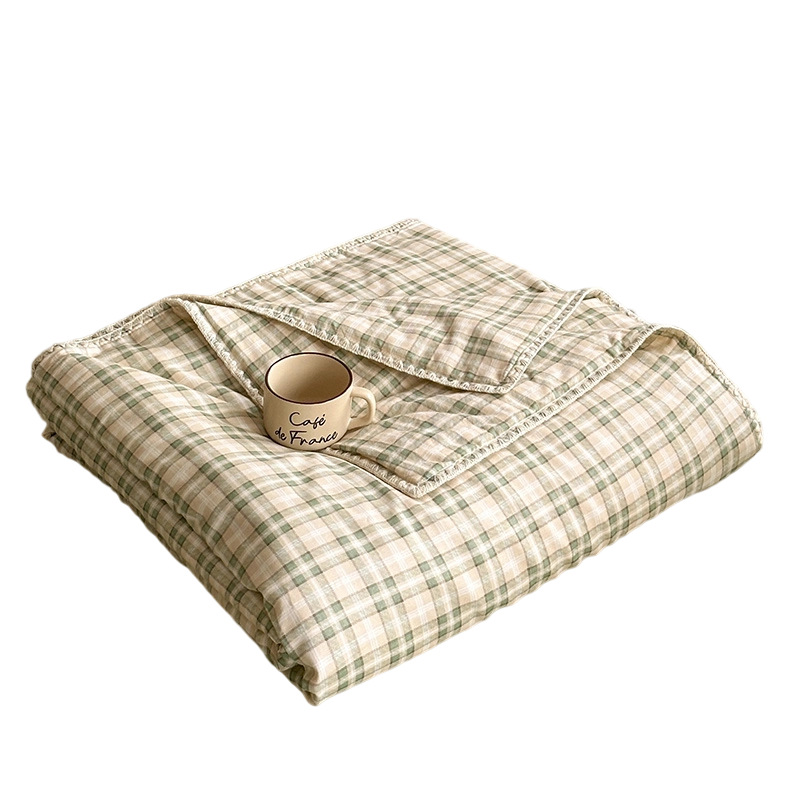 Edredón fresco de verano de fibra de soja de algodón, colcha de aire acondicionado lavable a máquina, dormitorio individual, colcha fina de algodón