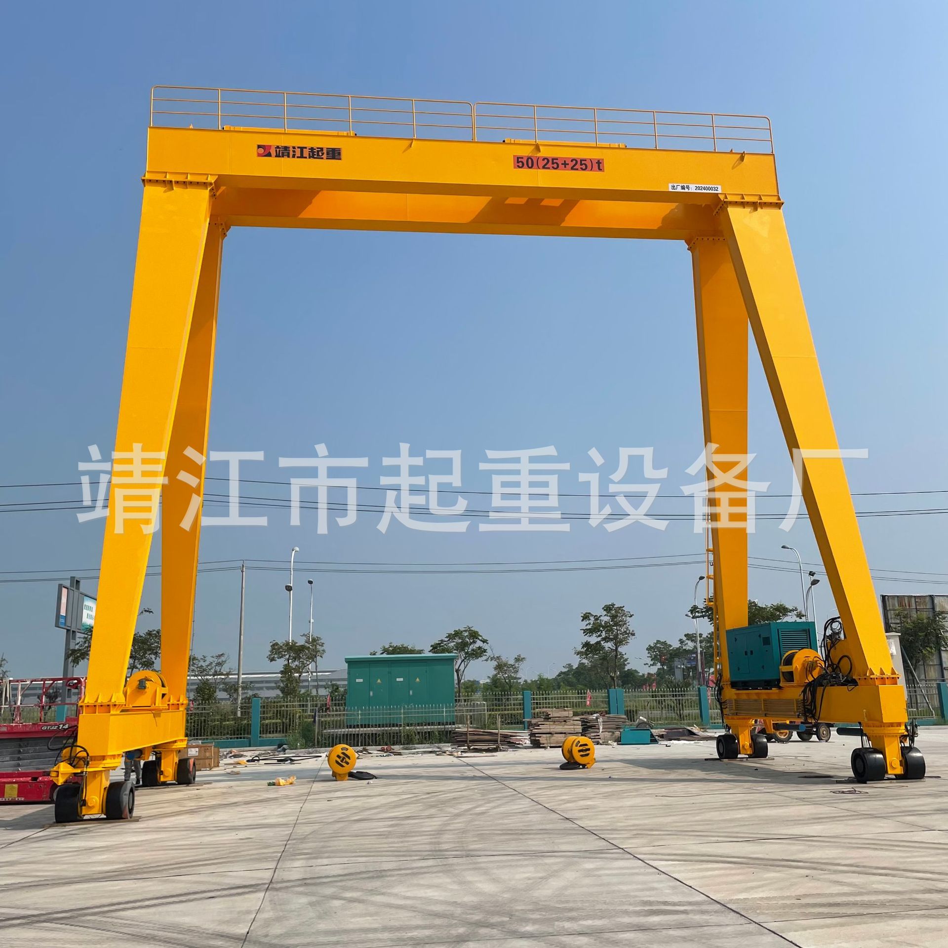 靖起智能液压龙门吊 移动式液压门式起重机  转向灵活 吊运效率高