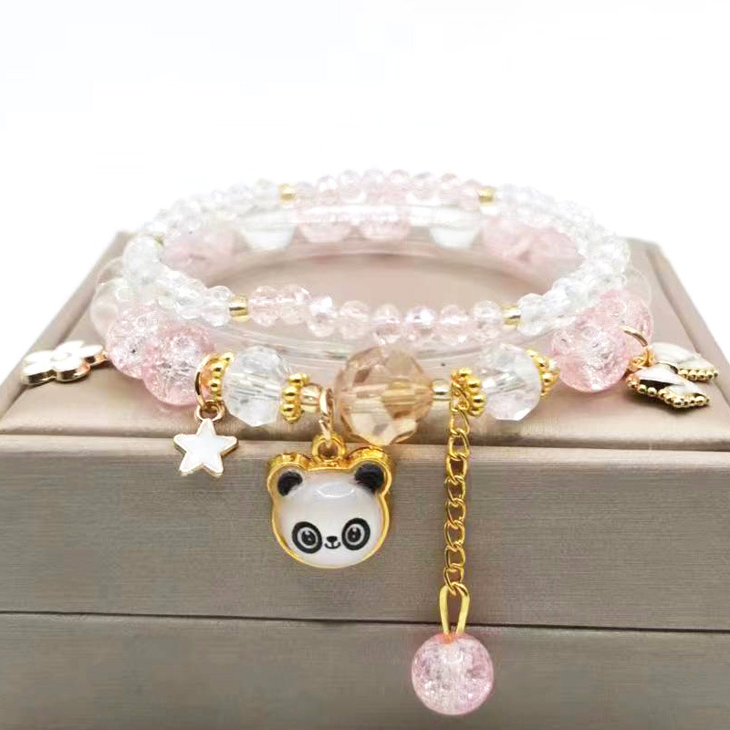 Pulsera para niños princesa femenina niña con cuentas de cristal estudiante hermanas novias pulsera joyería pulsera niños