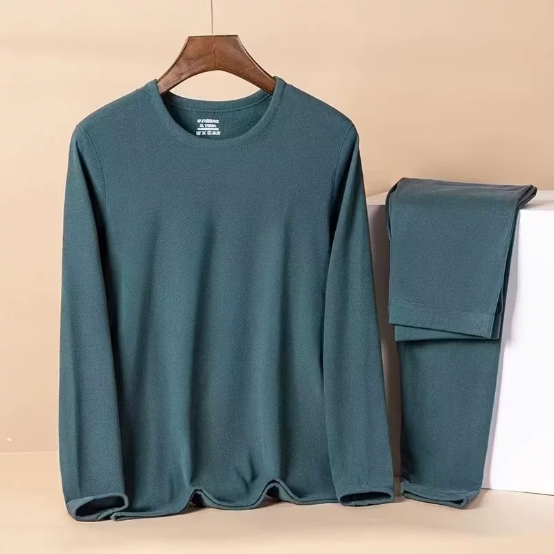 Плюс бархатная холодостойкая большая осенняя одежда осенние брюки мужские бархатные термобелье набор двухсторонней шлифовальной рубашки