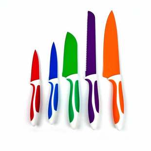 European and American Kitchen Antibacterial Stainless Steel Cutlery Restaurant Household Five-Piece Knife Set New Design Light Luxury Manufacturer Wholesale