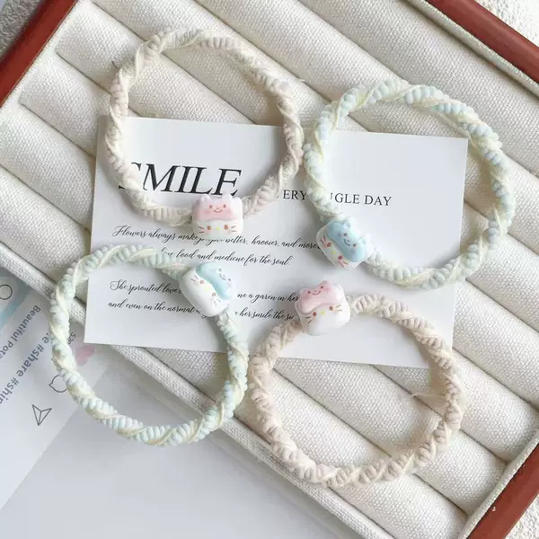 Fresh and Sweet Ins-Style Macaron-Colored Hair Ties, Resin Hair Bands, Katie Hair Rings, Versatile Hair Accessories for Couples and Students