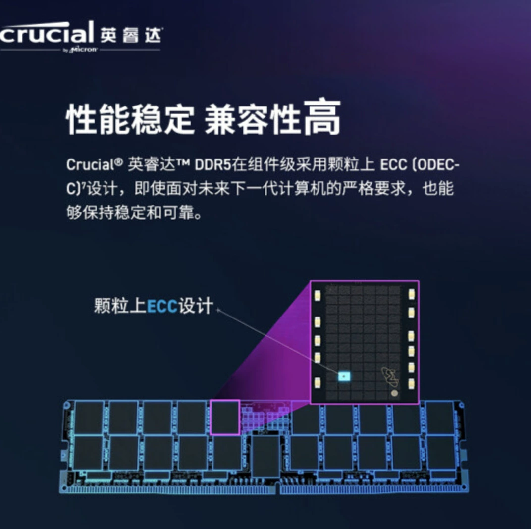 Оперативная память Crucial DDR5 для ПК, 16–32 ГБ, 4800–5600 МТ/с, UDIMM