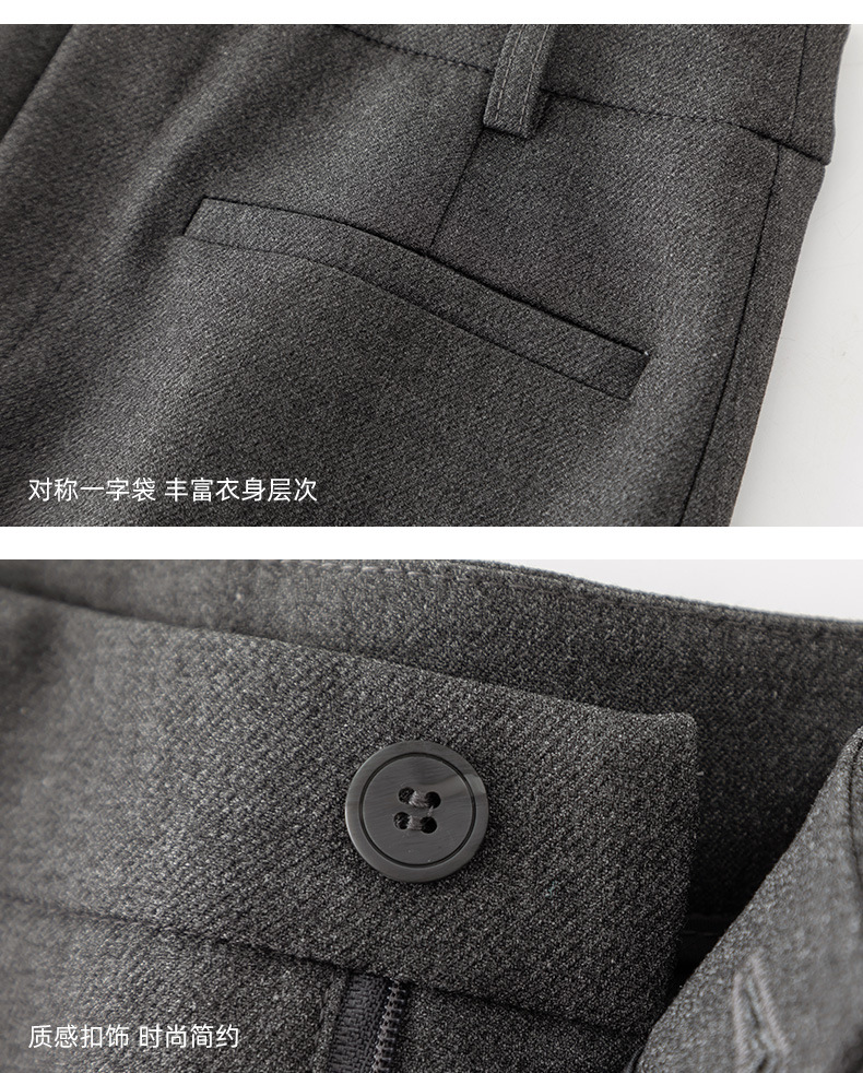 Chân váy midi xẻ tà dáng suông chất len Tencel xám đậm — Màu thẻ chi tiết 19