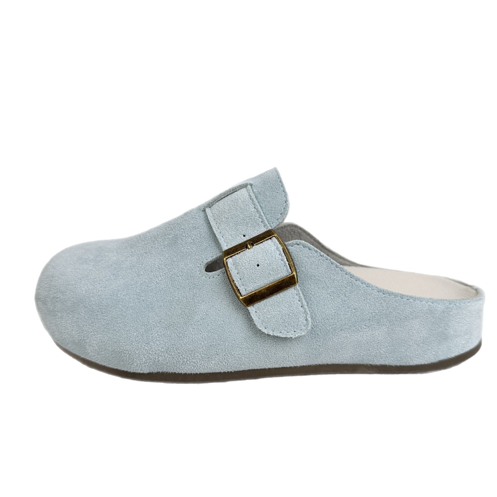 Zapatillas de tabla de onda lejana para mujer 2025 nuevos zapatos Birkenstock para mujer estilo caliente de verano medias zapatillas Baotou ropa exterior sandalias de todo fósforo en nombre del cabello