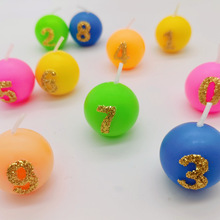 7COLOR彩球蜡烛生日蜡烛数字蜡烛蛋糕蜡烛生日蛋糕装饰厂家批发源