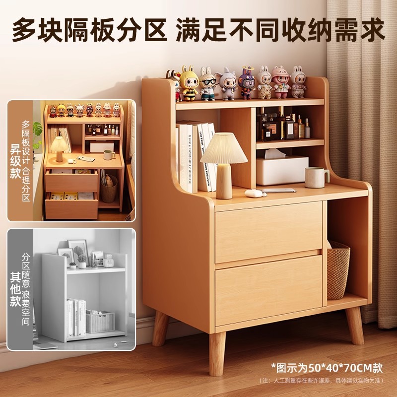 Mesa de cabecera moderna simple y pequeña simple gabinete de almacenamiento doméstico dormitorio pequeño gabinete junto a la cama estante de estante 2025 nuevo