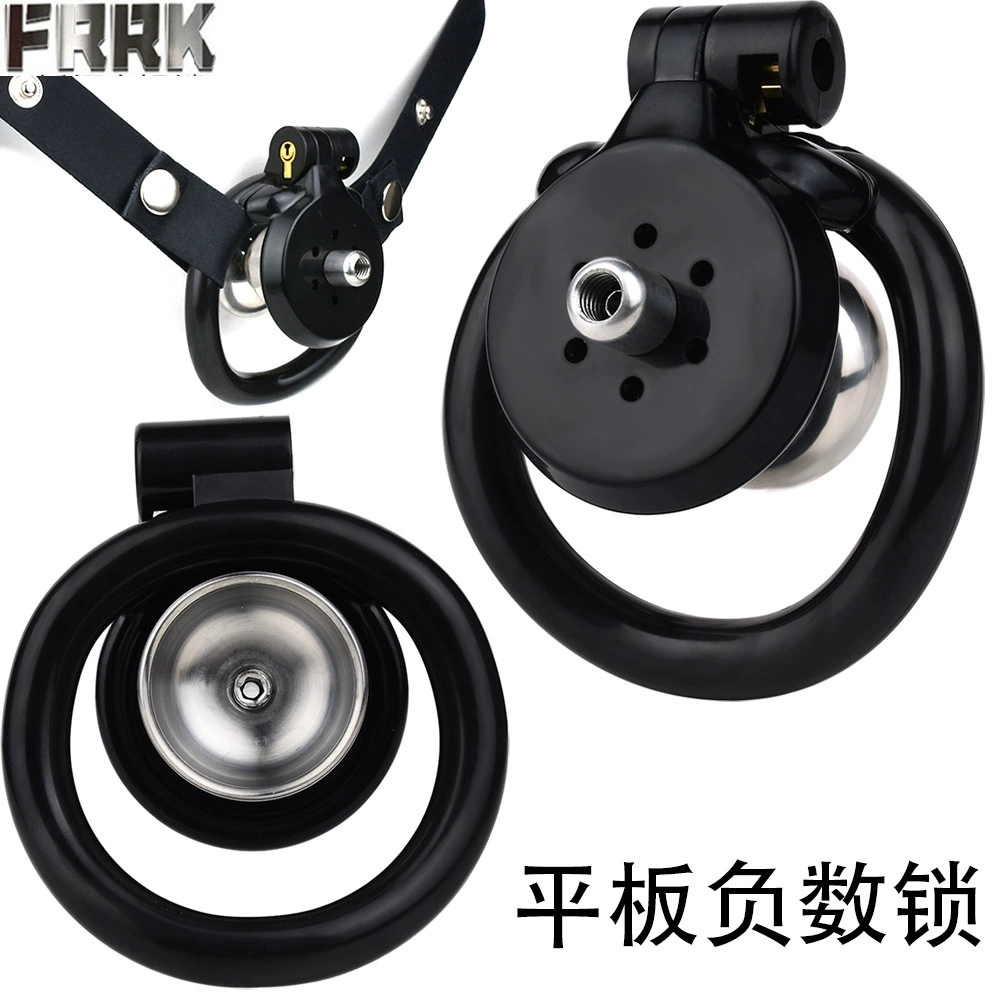 FRRK-3216 плоский отрицательный замок целомудрия мужской пенис сдерживает контроль