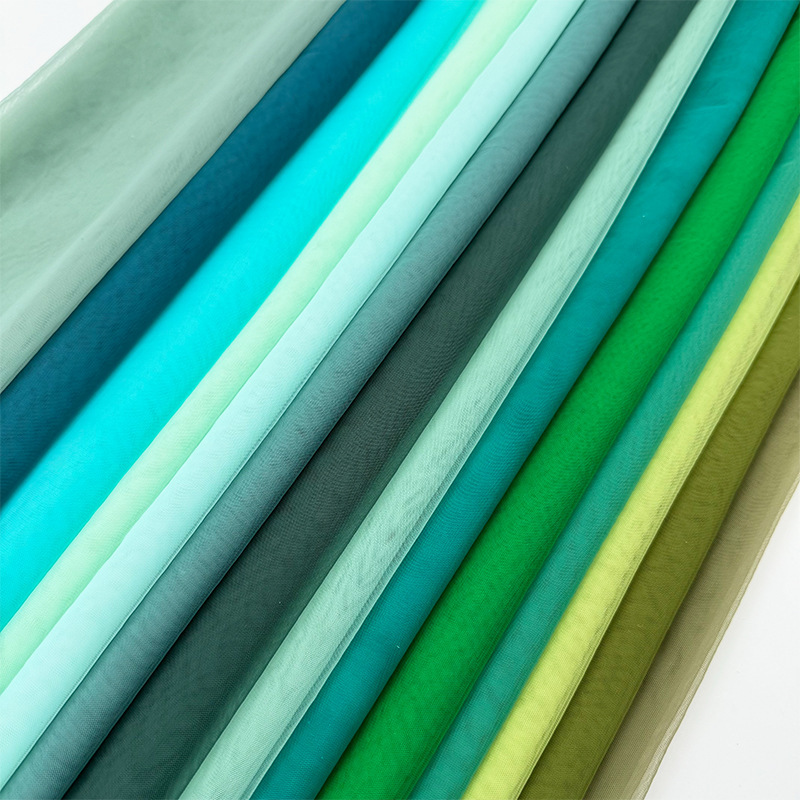 Ceiling gauze high density soft mesh wedding dress encryption gauze avocado green sage green green color wedding arrangement