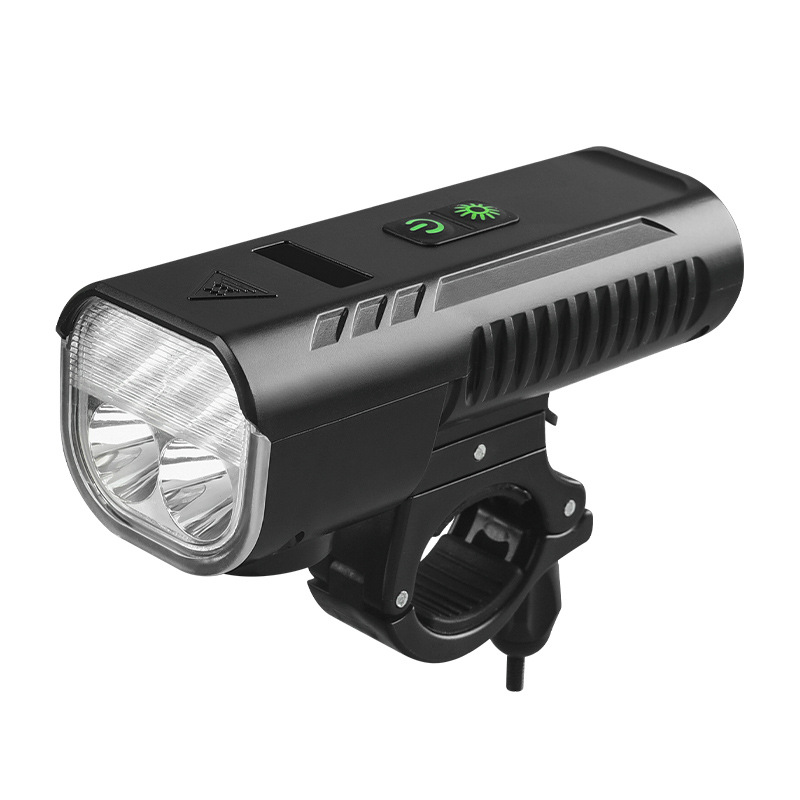 Luz de la bicicleta de carga USB cuerno faro T6 Pantalla de potencia de la bici de montaña de conducción nocturna equipo de equitación de iluminación