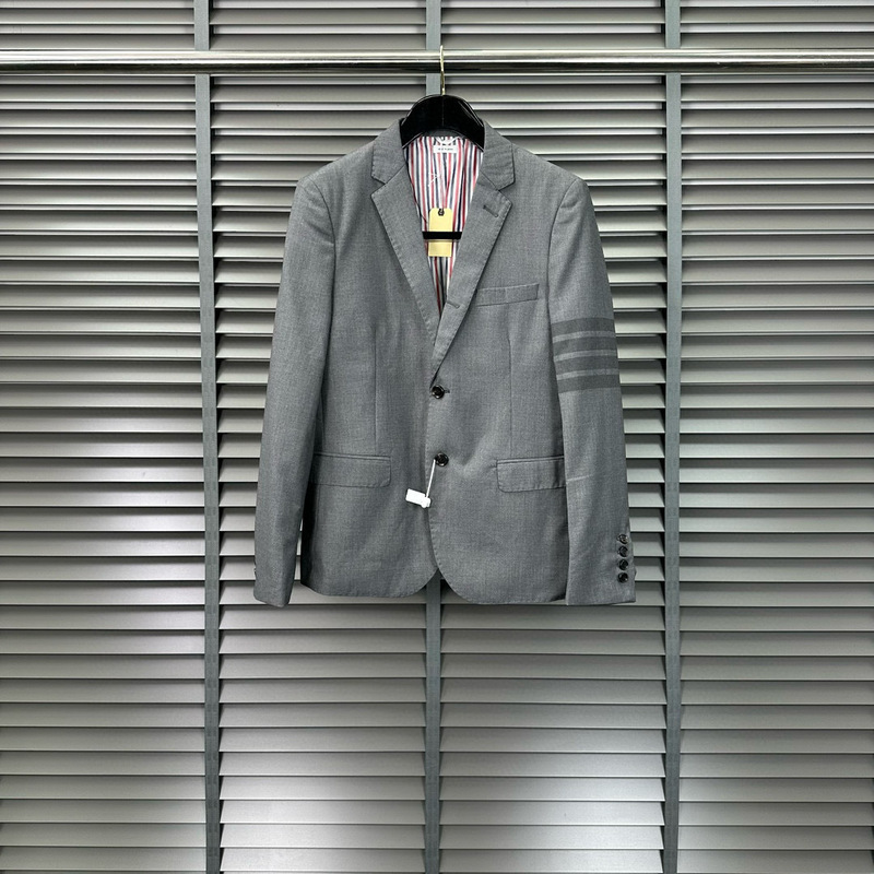 TB suit wool gray four-bar suit collar casual all-match top men's and women's same long-sleeved suit jacket