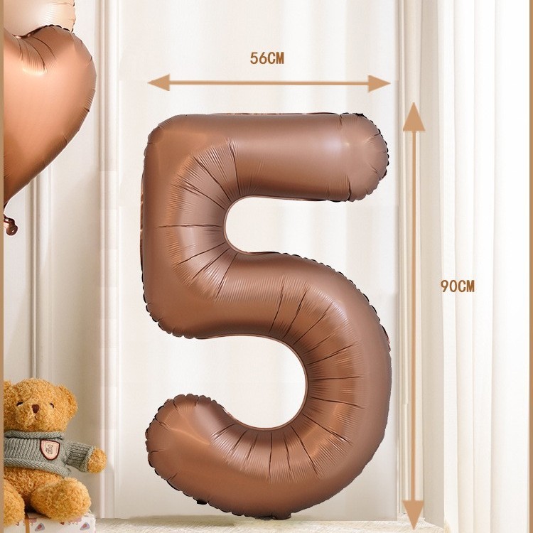 Versión americana cuerpo delgado cumpleaños flotante vacío papel de aluminio película de aluminio globo 32 pulgadas azul Rosa medio digital globo decoración al por mayor