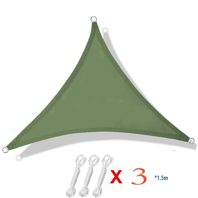 Sunshade Sail, Outdoor Waterproof Oxford Avtomobil yan çətirləri - 3-corner-sunshade-sail-green-33m-send-connecting-rope-ready-stock