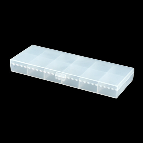 Minimalist sanding transparent 12-grid nail plate storage box