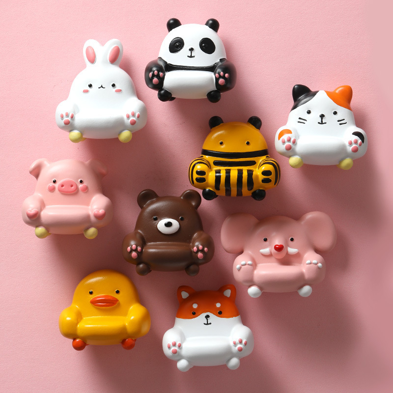 Cartoon Animal Sofa Refrigerator Magnet Resin Cute Creative Cultural and Creative Stereo Magnet Ins Can Be Used as an Ornament