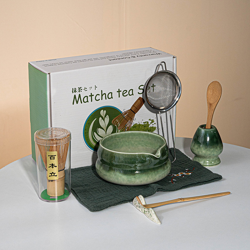 国境を越えた抹茶茶器専門窯釉百本立茶筌日本抹茶セット注ぎ口付き抹茶ボウル高価値|undefined