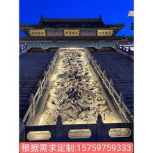 寺庙青石浮雕九龙堵古建石雕 祠堂青石九龙雕刻 石材雕刻龙堵加工