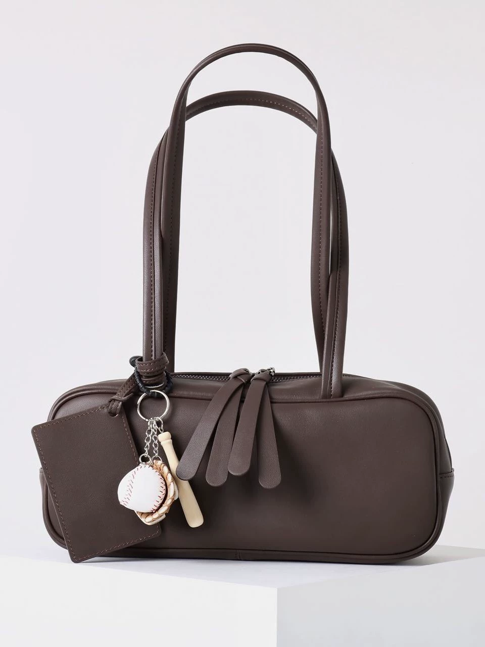 Leather boston bag, small design universal handheld shoulder bag one shoulder, cowhide