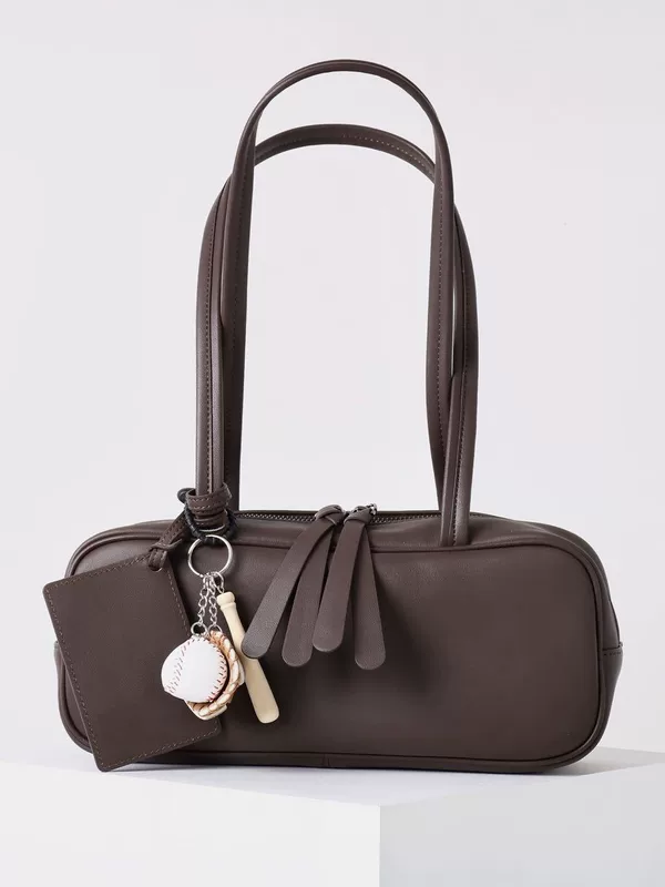 Leather boston bag, small design universal handheld shoulder bag one shoulder, cowhide