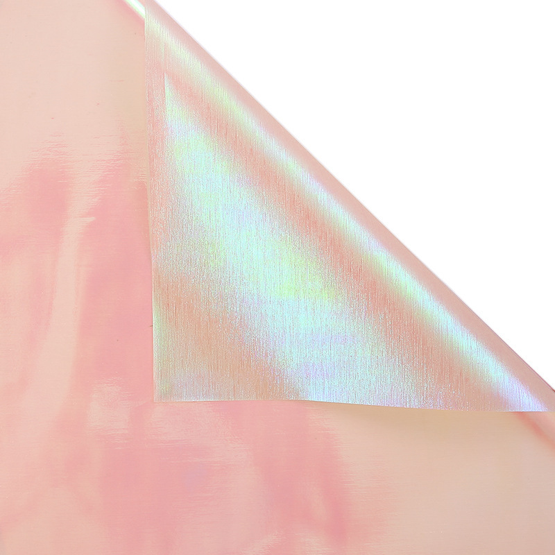 Fábrica de fiestas de flores al por mayor nuevos productos coloridos láser flor de embalaje de flores de color sólido impermeable paquete de papel de embalaje de flores