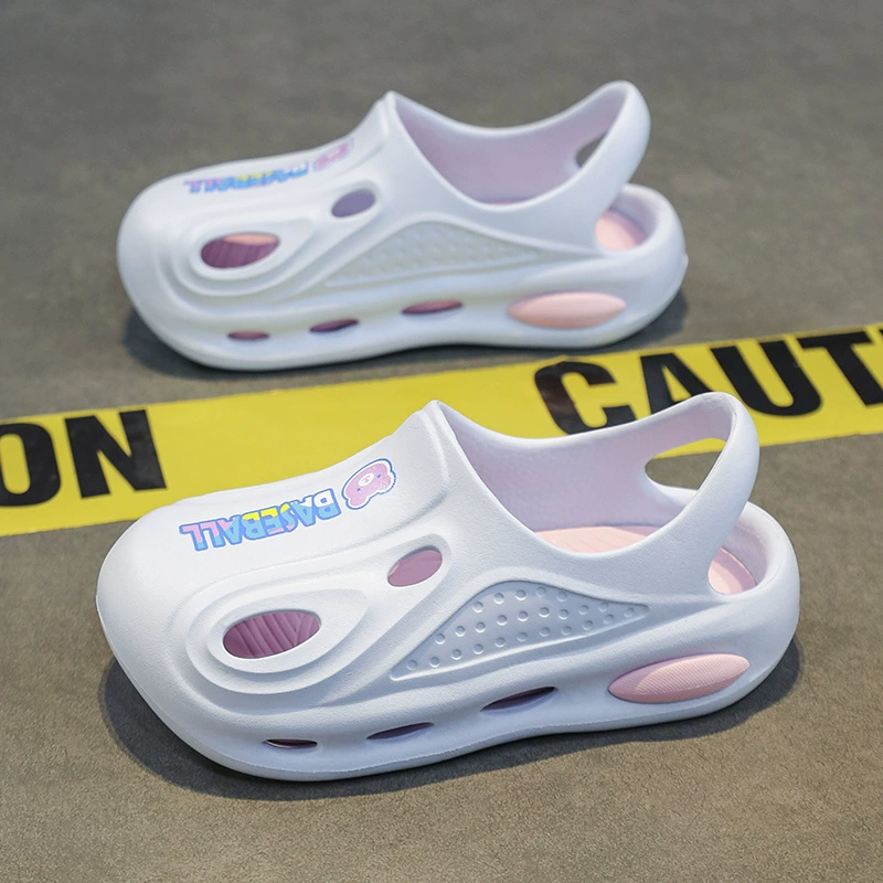 Детские сабо из ЭВА с мягкой подошвой, нескользящие, для дома и улицы, летние сандалии, модные и милые закрытые туфли для девочек