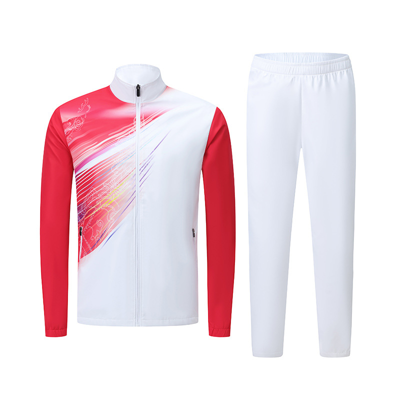 Traje deportivo con cuello alto, estampado digital, para primavera y otoño, ropa deportiva para hombres y mujeres, ropa para grupos de voluntarios
