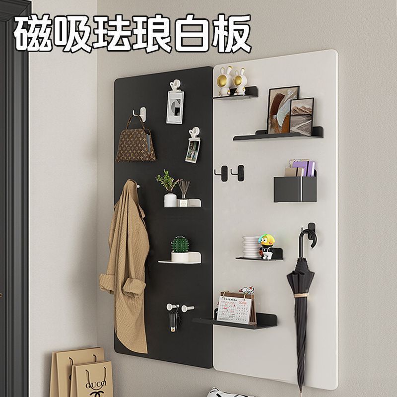 磁吸珐琅白板镀锌黑板墙贴厨房珐琅版冰箱贴展示板家用写字照片墙|undefined