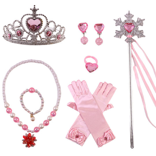 Children's Necklace suit Frozen Princess Crown Fairy Magic Baby Jewelry Girls' Jewelry Cross-border Explosions