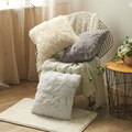 冬季新款海狮绒抱枕套水晶长毛绒沙发客厅装饰舒适毛绒靠枕靠垫