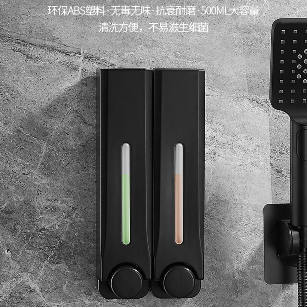 500ml Amazon paso en el comercio electrónico nuevo dispositivo de jabón de presión manual montado en la pared sin perforación alimentador de jabón