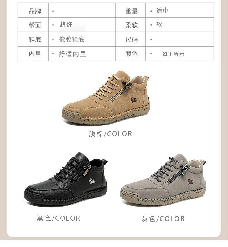 Giày bệt nữ đế mềm may tay kiểu Martin mũi tròn, đế cao 3 cm — A805 kaki, A805 màu hồng, A805 màu nâu, A805 màu trắng chi tiết 4