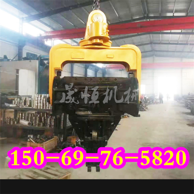 高频液压振动打桩机新品 打桩锤挖机钢板压桩机 圆桩水泥桩打桩锤
