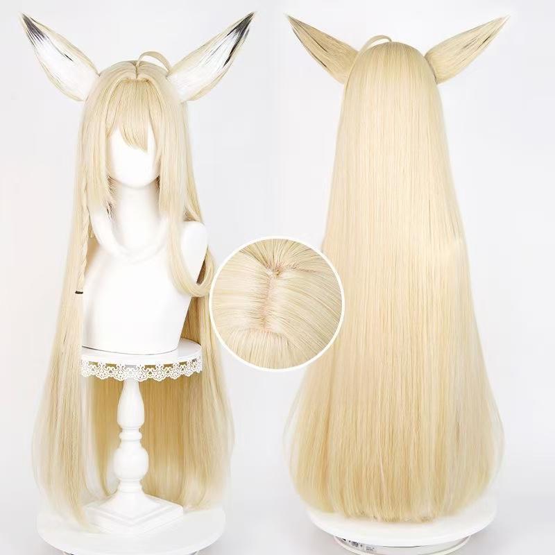 丝逸 动漫明日方舟 铃兰妈妈 忍冬 cos假发黄色 头皮顶分层款头套