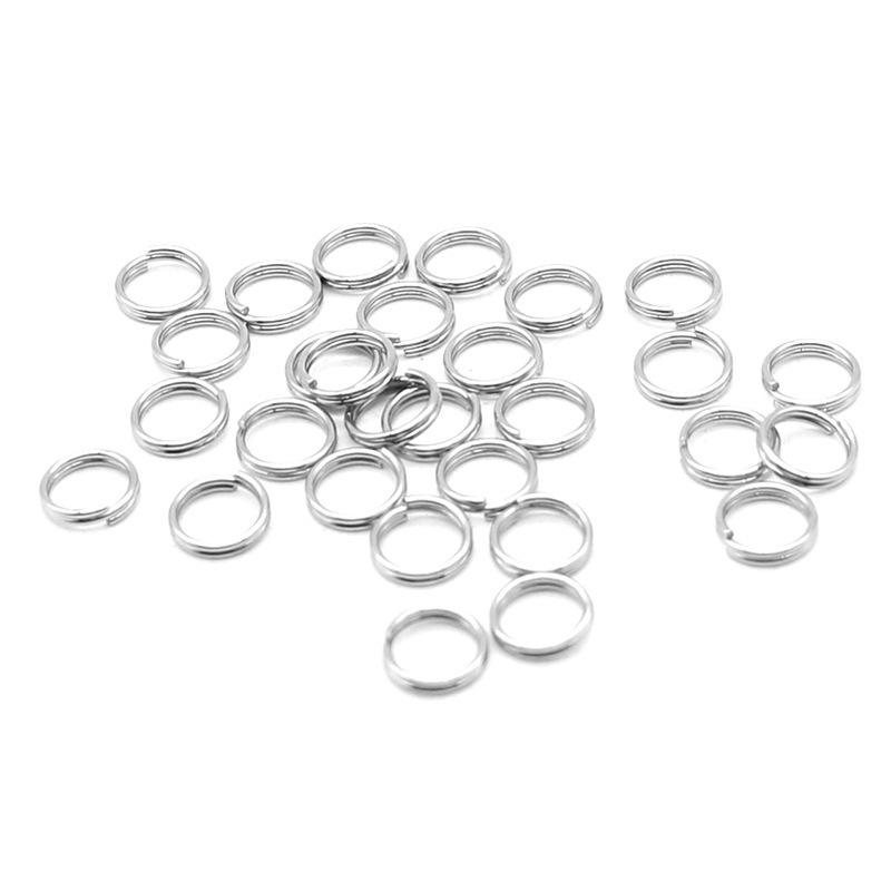 Stainless Steel Small Key Ring Ring Hanging Key Practical Small Double Ring DIY Handmade Jewelry Accessories 500/Bag Stainless Steel Small Key Ring Ring Hanging Key Practical Small Double Ring DIY Handmade Jewelry Accessories 500/Bag